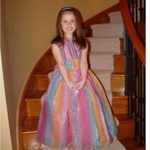 Rainbow Dress with Tulle underlay Girl's size  6